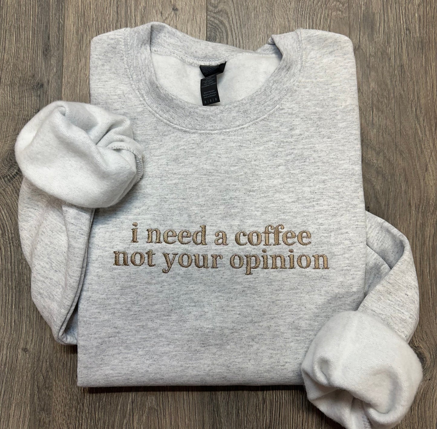 Embroidered Coffee Sweatshirt