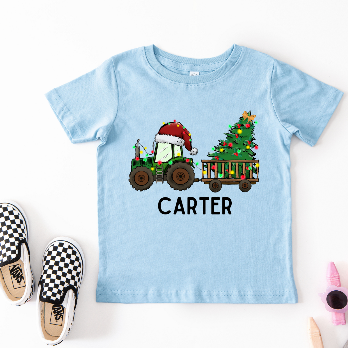 Christmas Tractor Short Sleeve