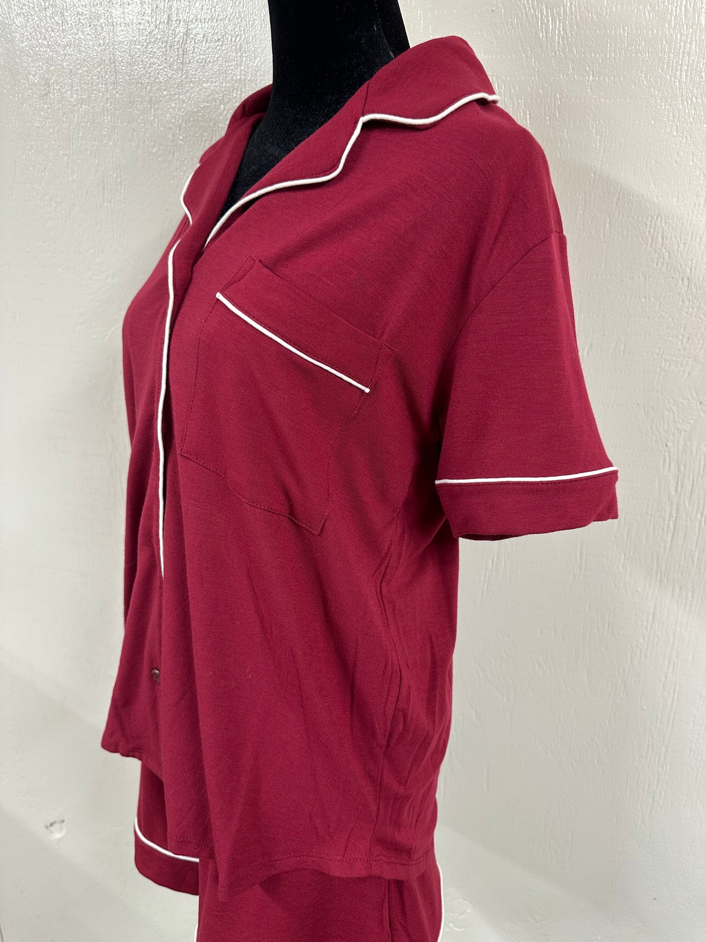 Zenana Short Sleeve Pajama Set