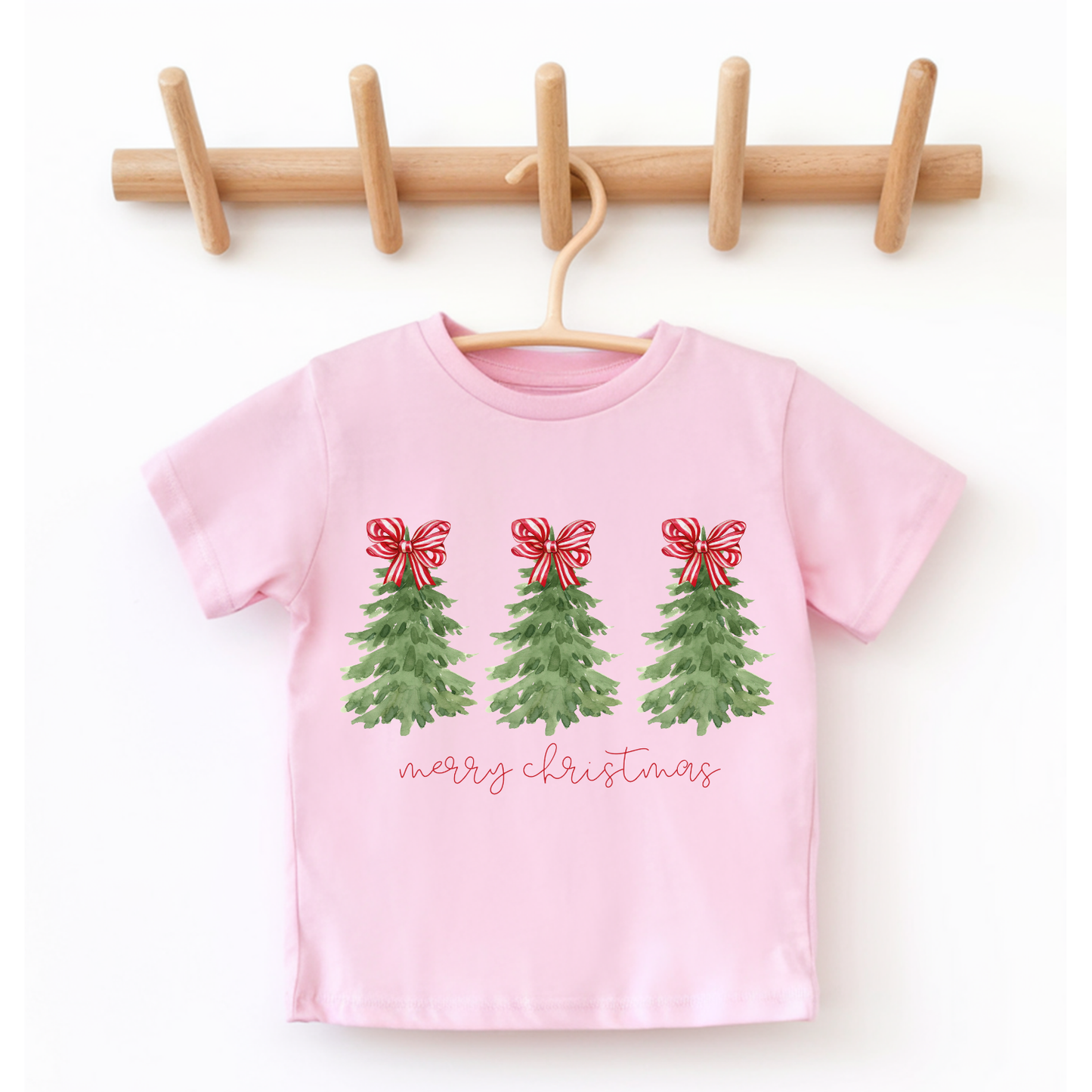 Bows & Trees Merry Christmas Short Sleeve