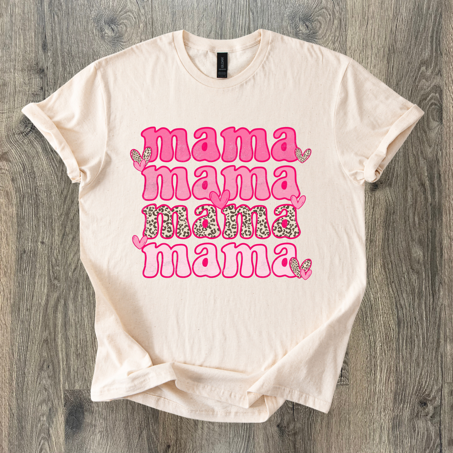 Pink & Leopard Mama Short Sleeve