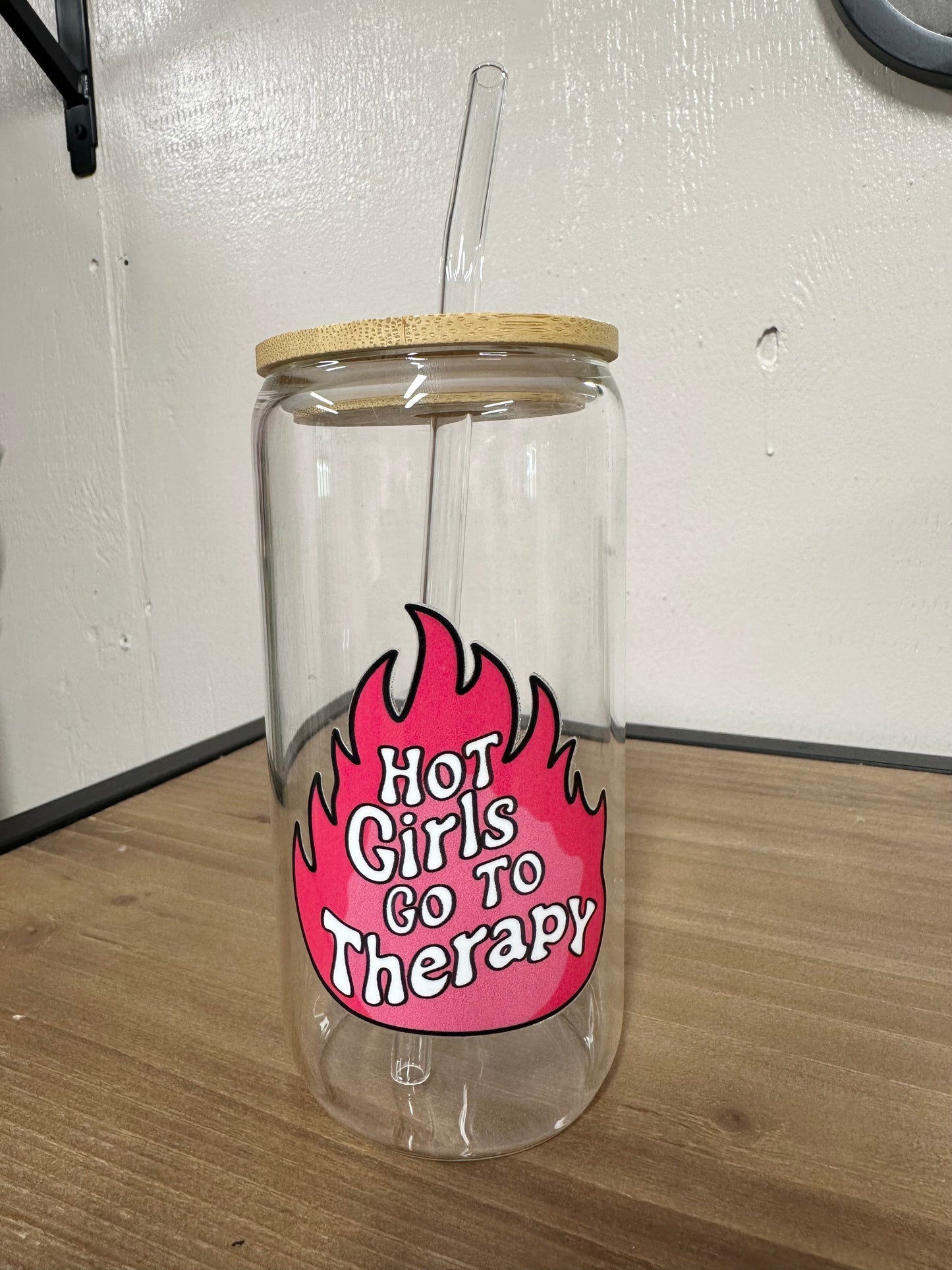 Therapy Beer Can Glass