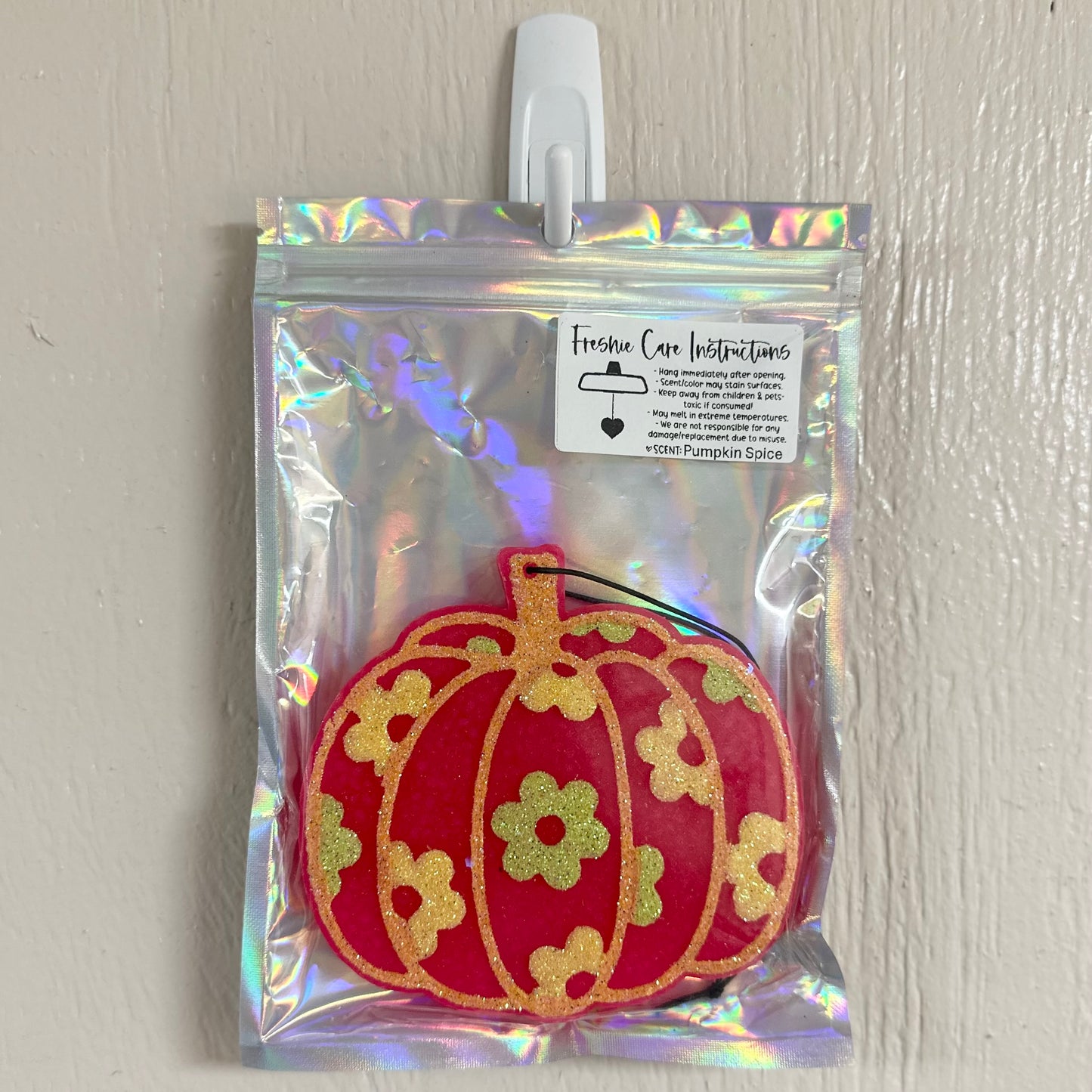 Floral Pumpkin Car Freshie