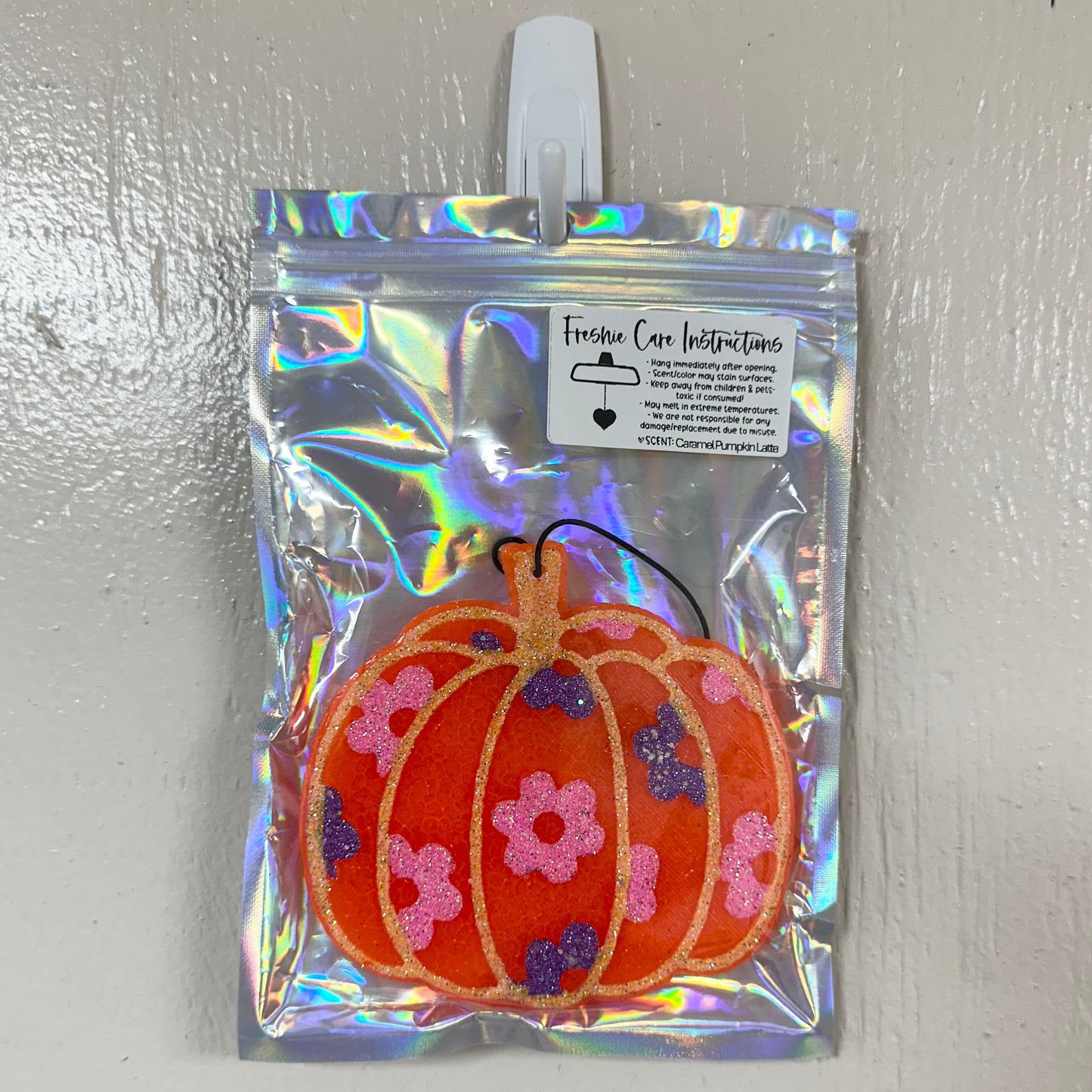 Floral Pumpkin Car Freshie
