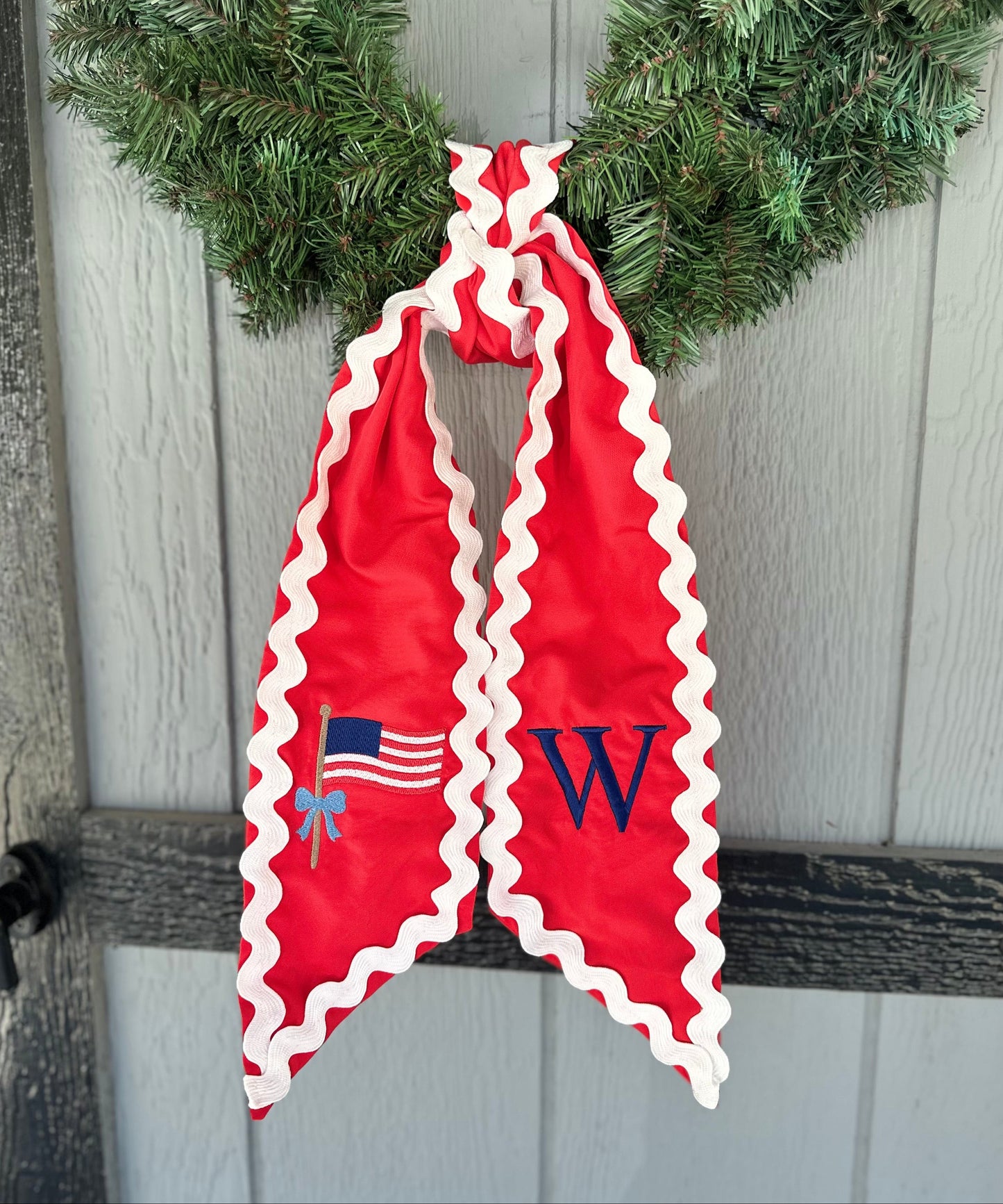 Embroidered Patriotic Wreath Sash