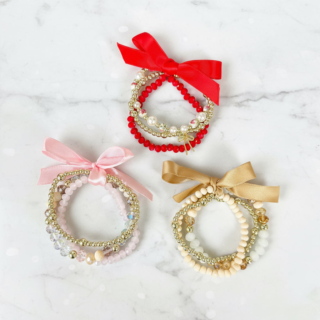 Bow Bracelet Stacks-3 Color Options