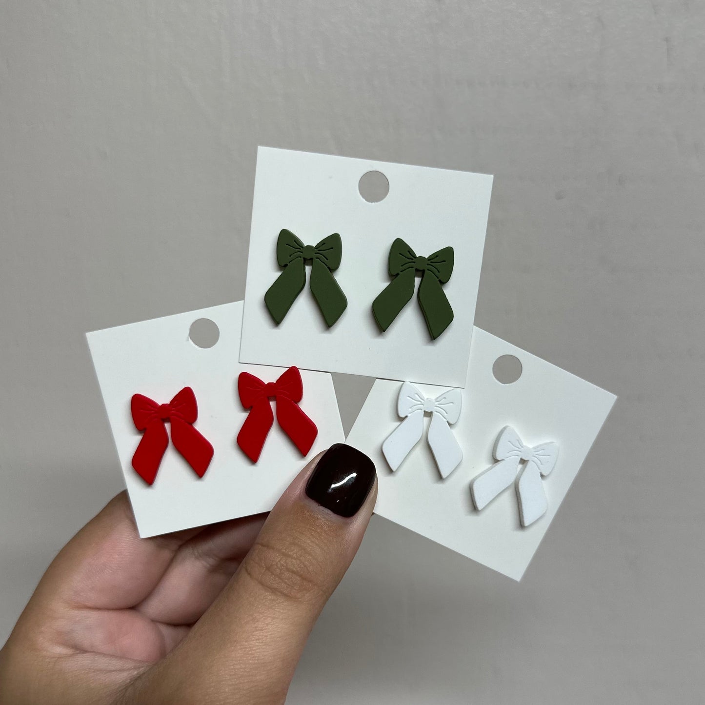 Christmas Bow Studs