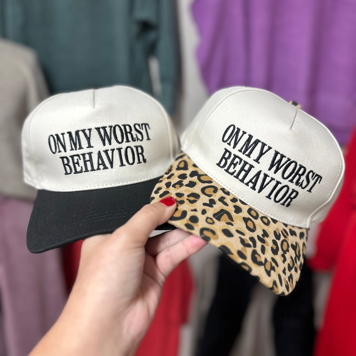 On My Worst Behavior Hat-2 Color Options