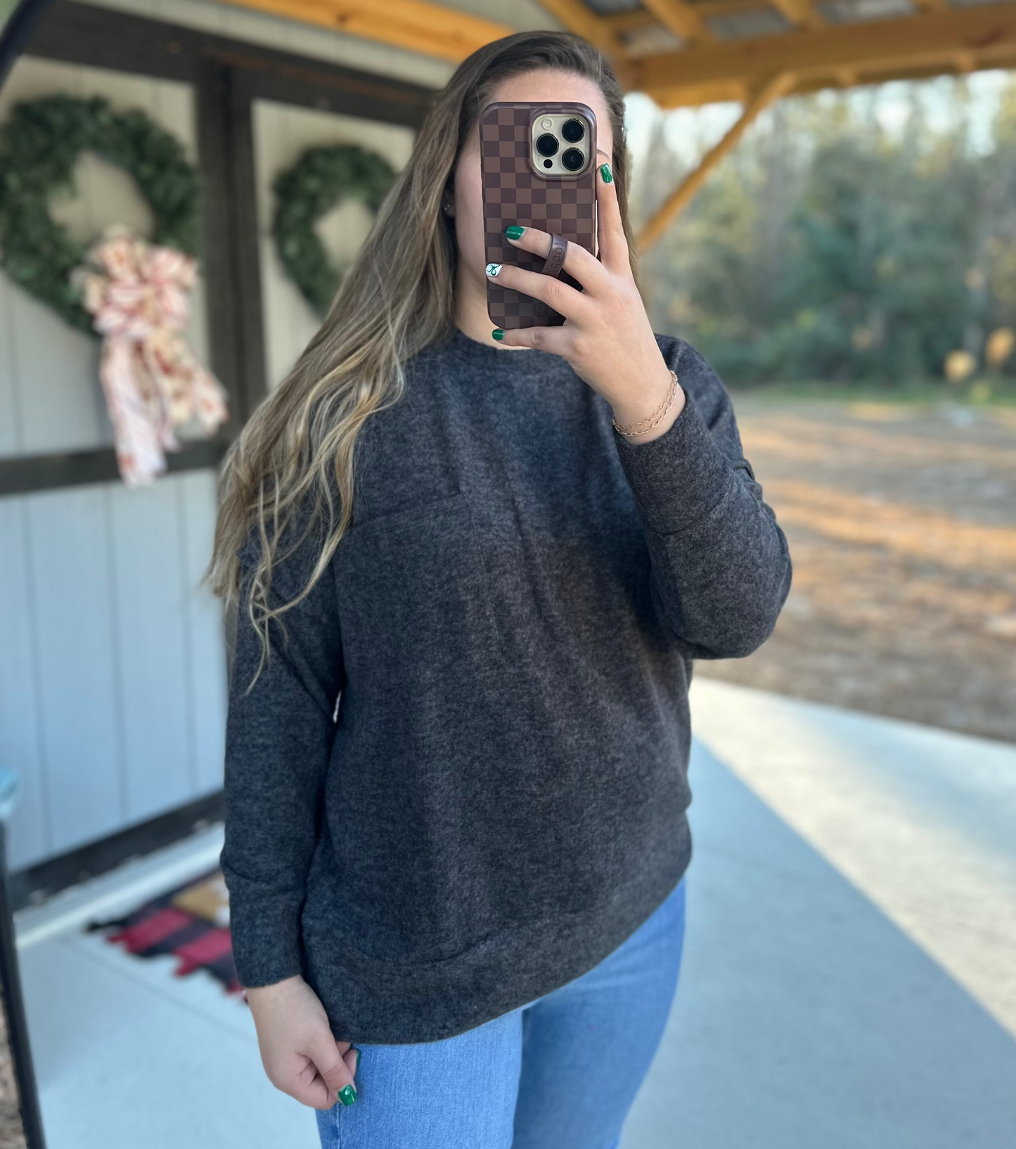 Black Drop Shoulder Oversized Sweater