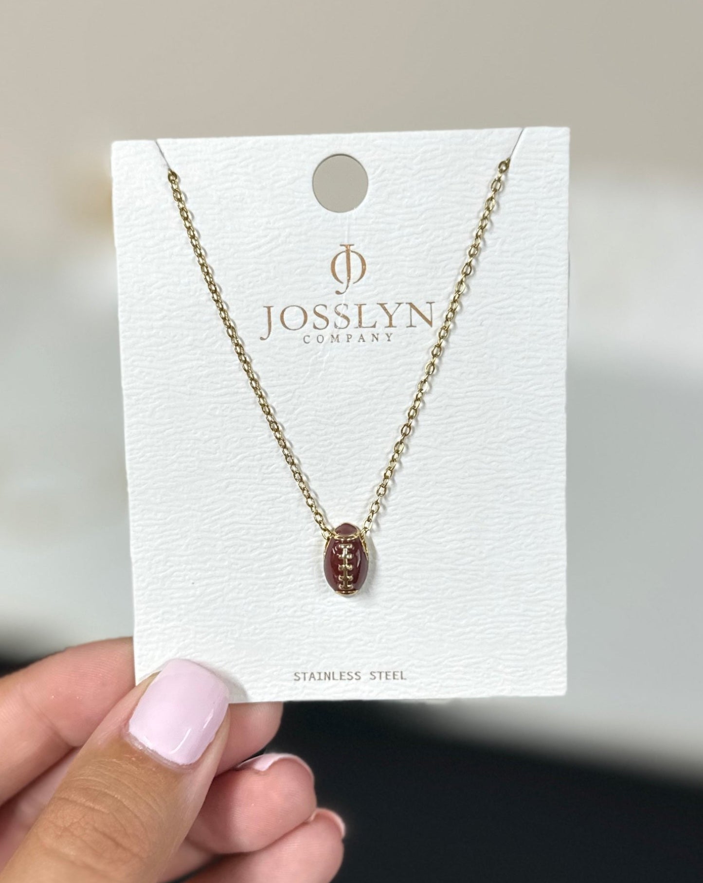 Gameday Football Charm Necklace