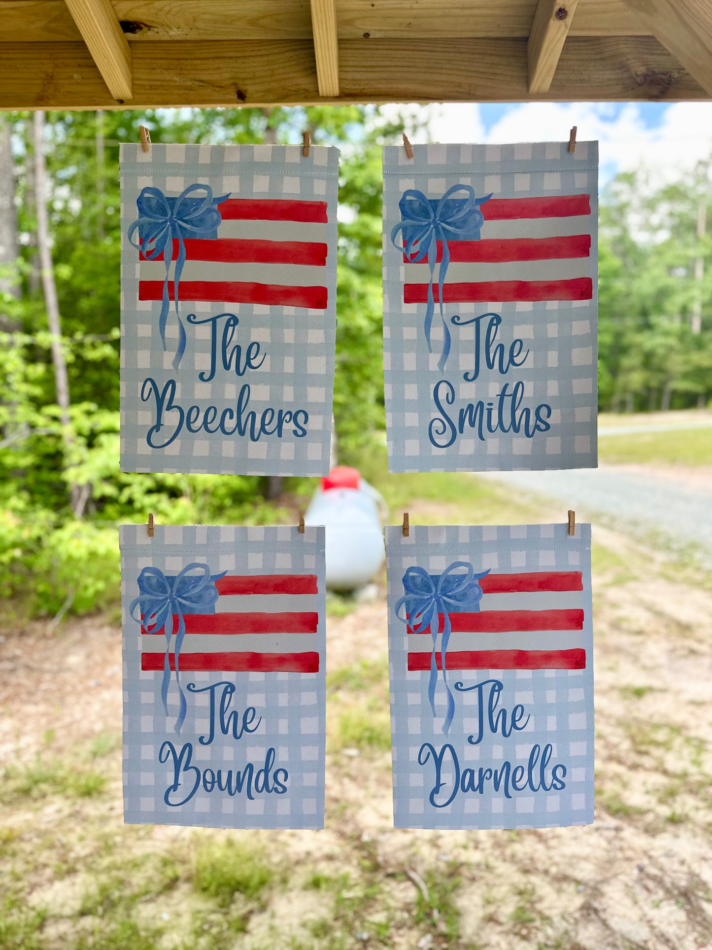 Flag & Bow Garden Flag