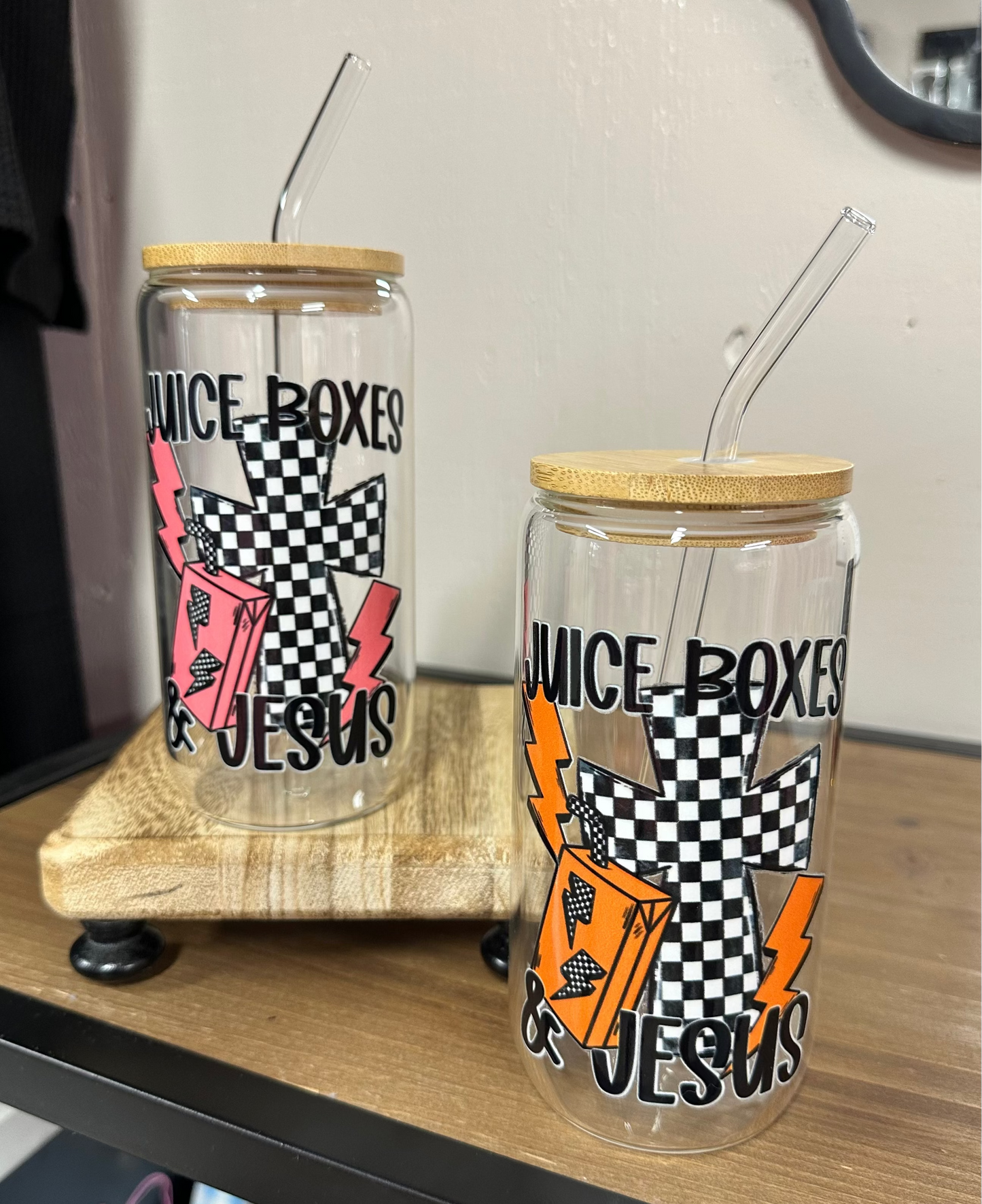 Juice Boxes & Jesus Beer Can Glass-2 Color Options