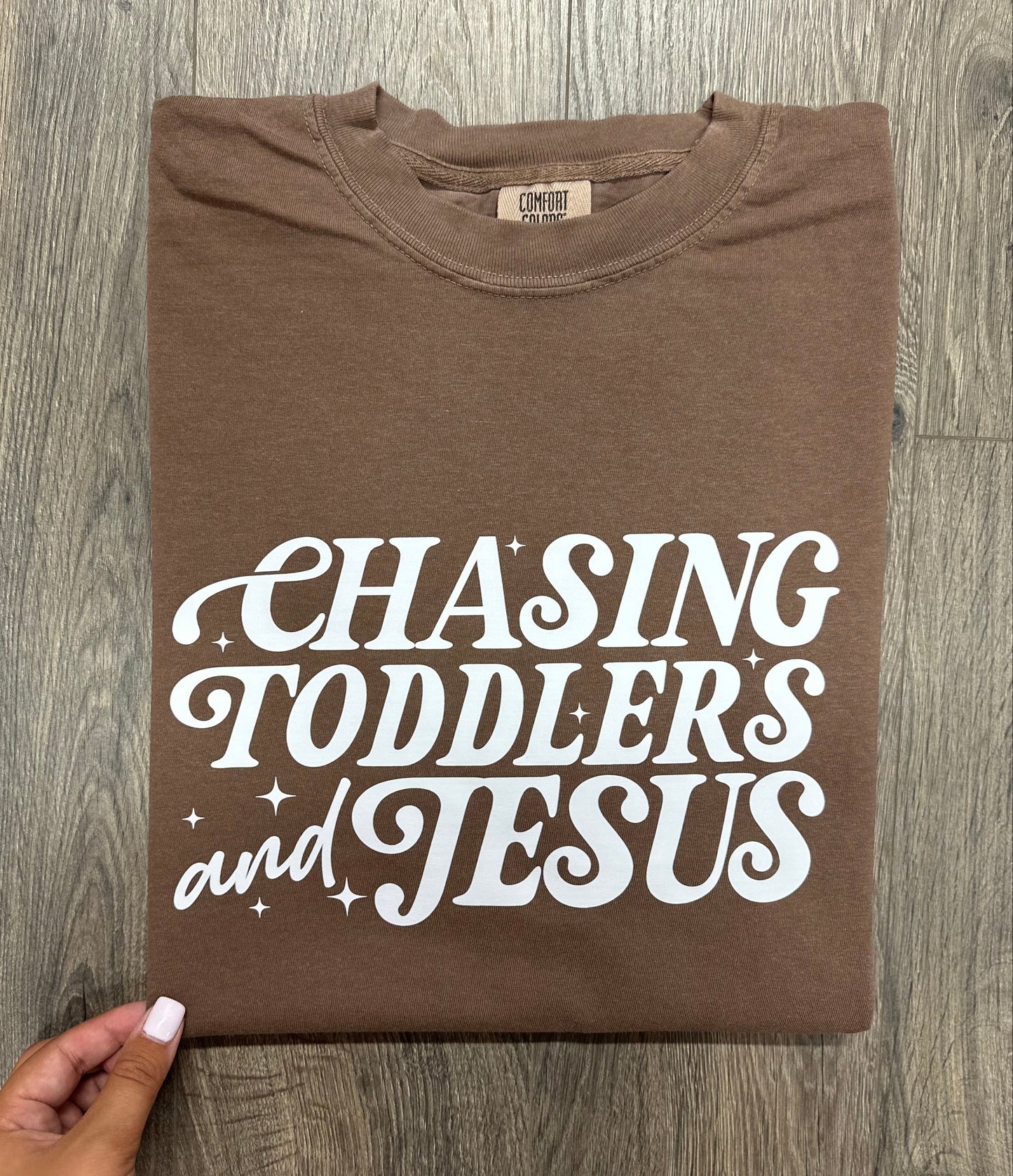 Chasing Toddlers and Jesus Short Sleeve