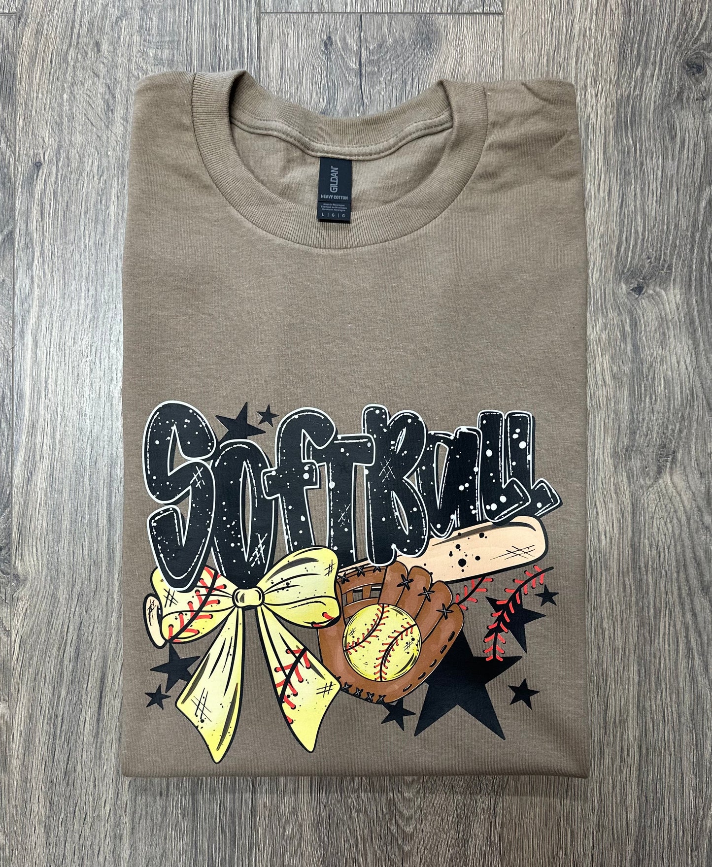 Softball & Bow Short Sleeve