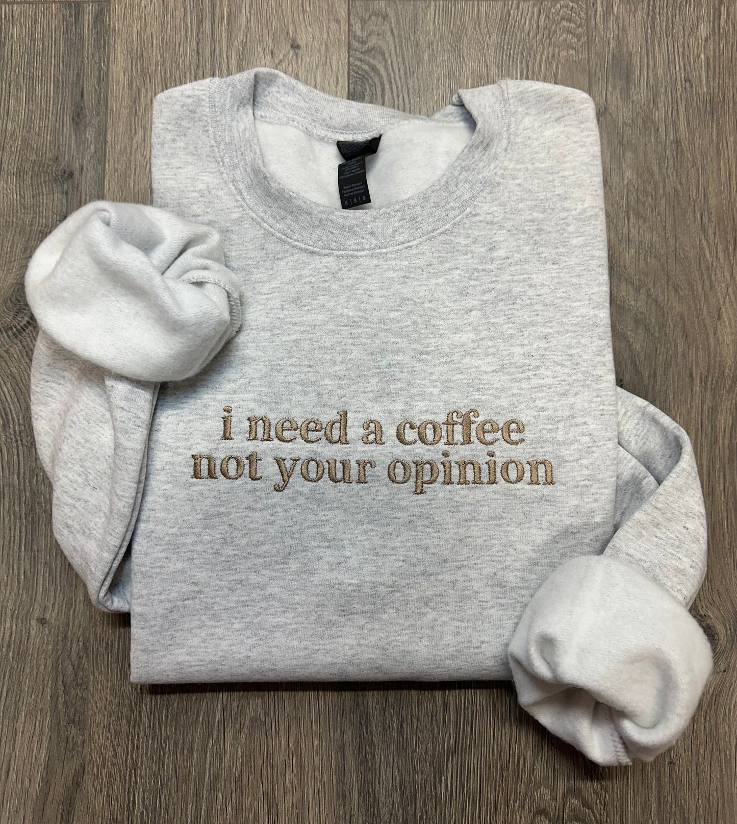 Embroidered Coffee Sweatshirt