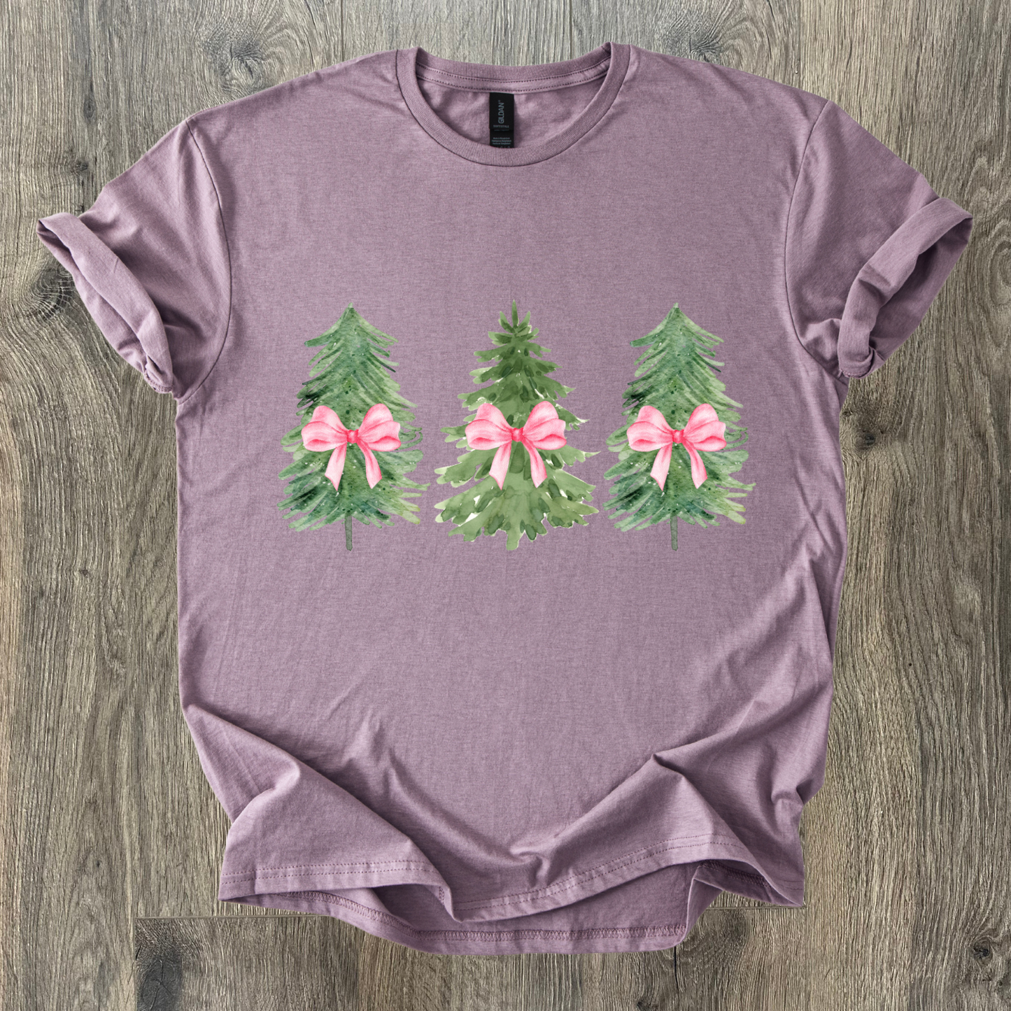 Bow Christmas Trees Short Sleeve