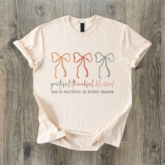 Grateful, Thankful, Blessed Short Sleeve