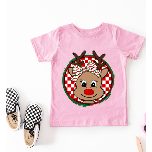Girl Reindeer Short Sleeve