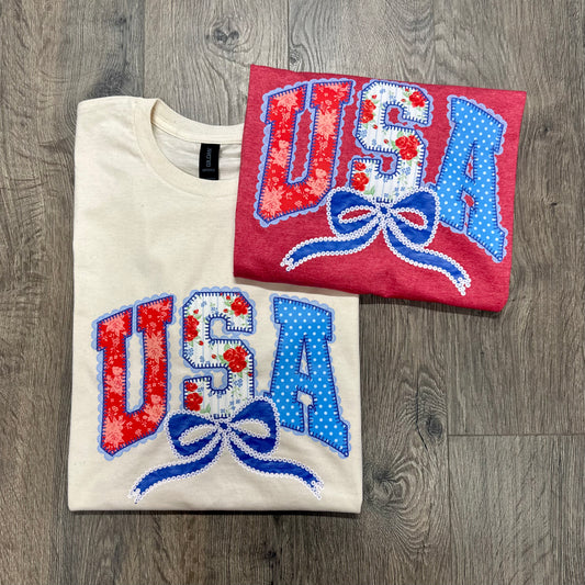 Floral & Lace USA Short Sleeve