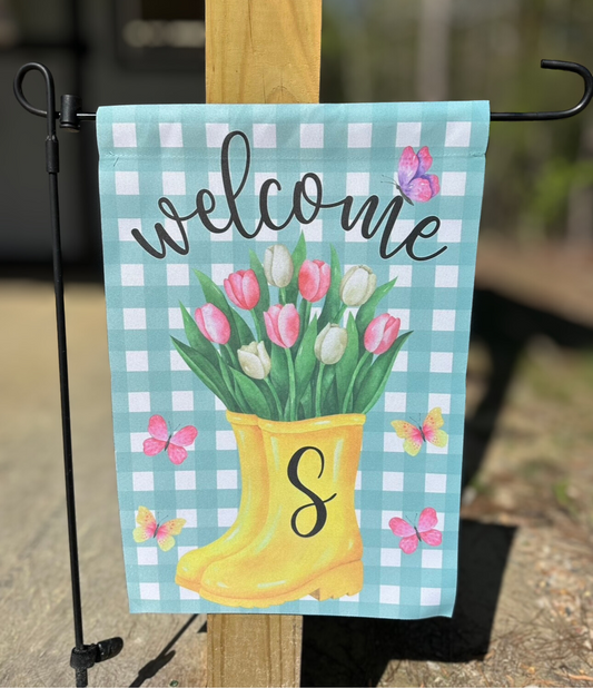 Rain Boots Garden Flag