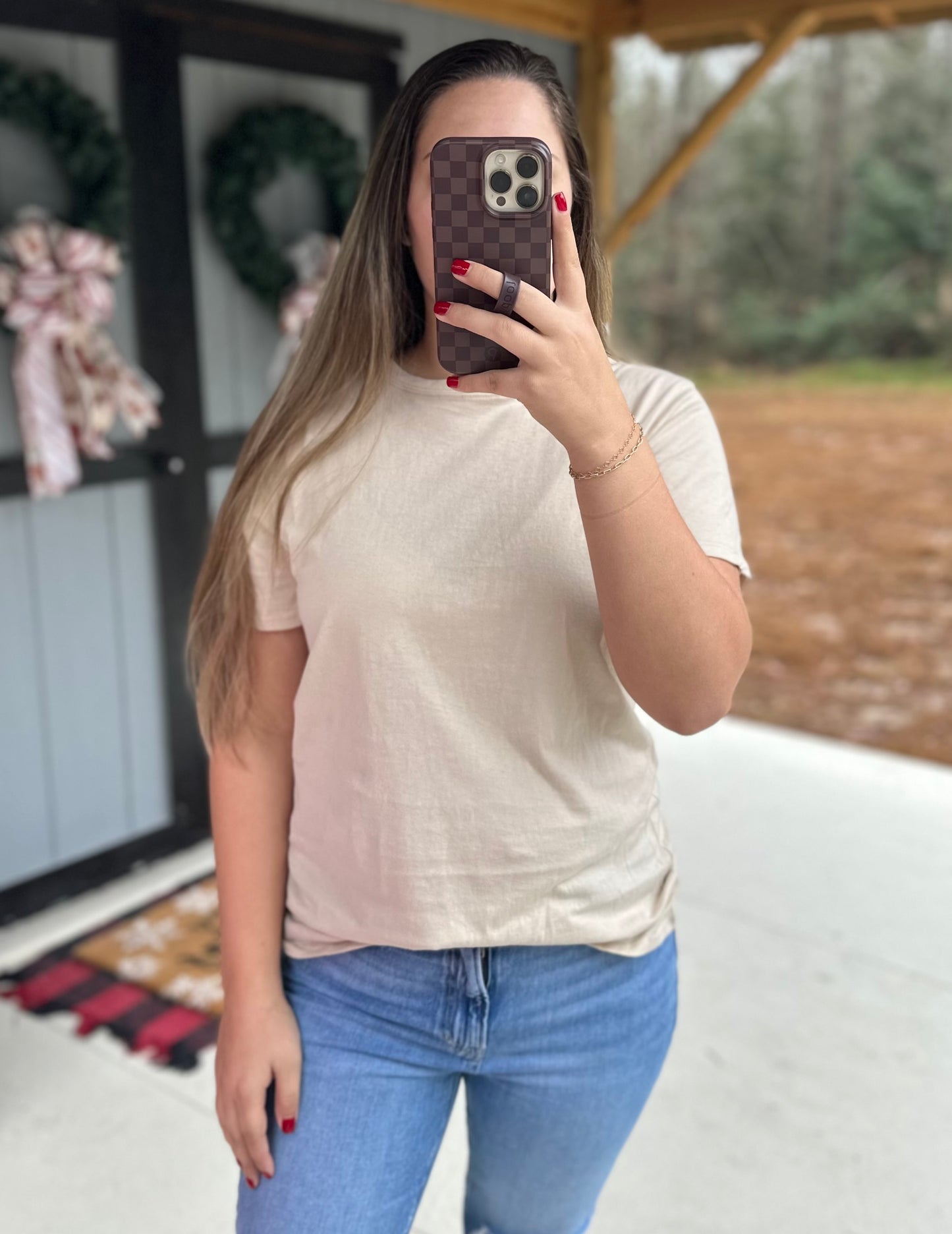 Zenana Round Neck Boyfriend Tee-2 Color Options