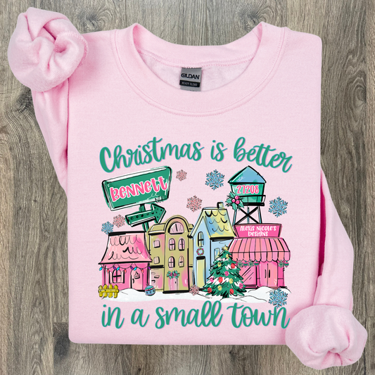 Alexis Nicole's Designs-Small Town Christmas Sweatshirt