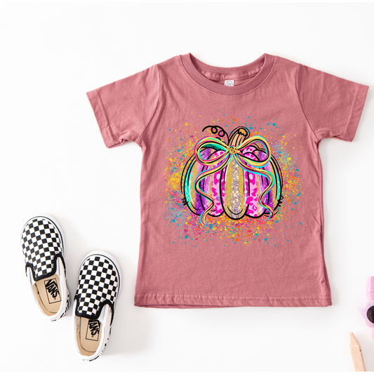 Glitter Pumpkin Short Sleeve