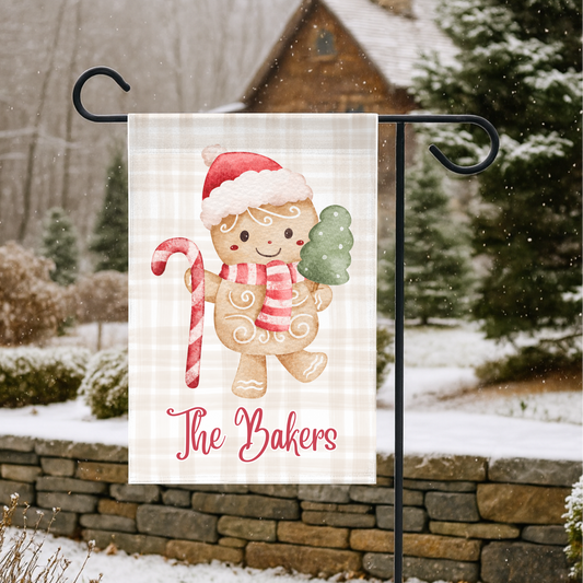 Gingerbread Man Garden Flag