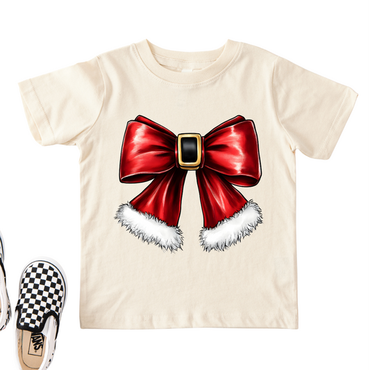 Santa Bow Short Sleeve