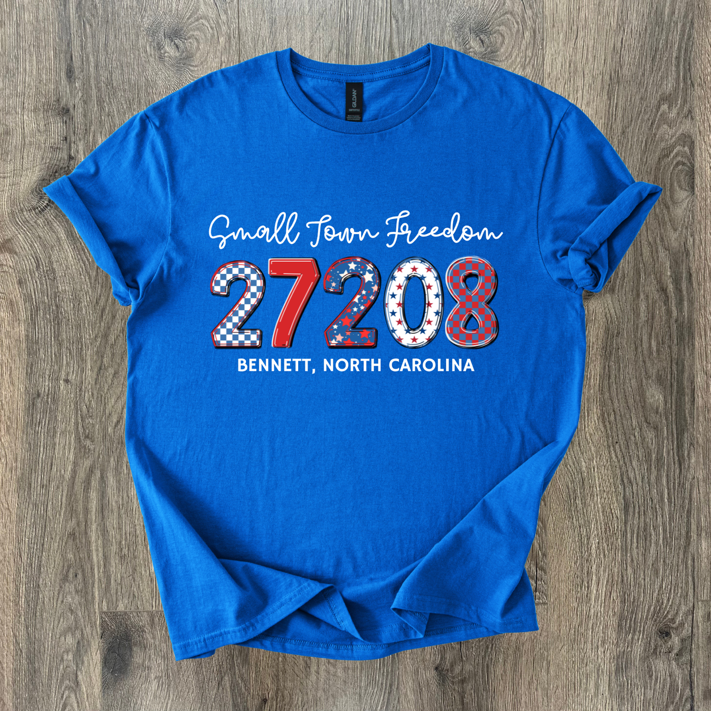 Custom Patriotic Zip Code Short Sleeve