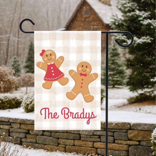 Gingerbread Couple Garden Flag