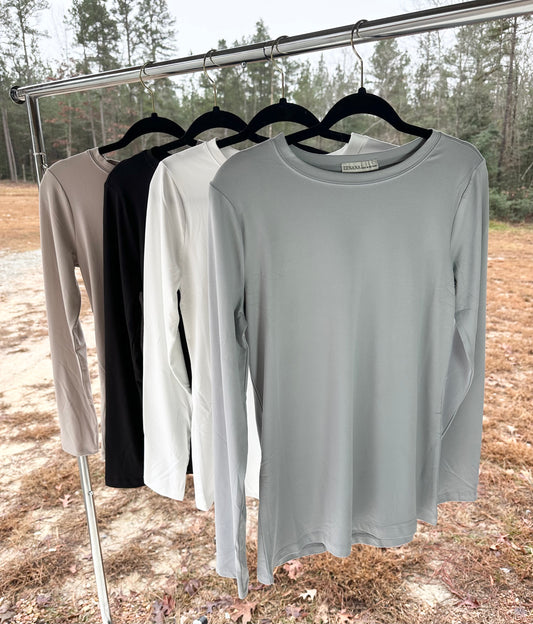 Zenana Basic Soft Long Sleeve-4 Color Options