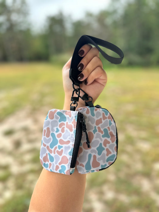 Camo Dual Pouch Wristlet
