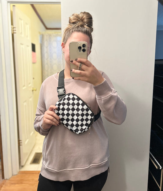 Checkered Crossbody Bag