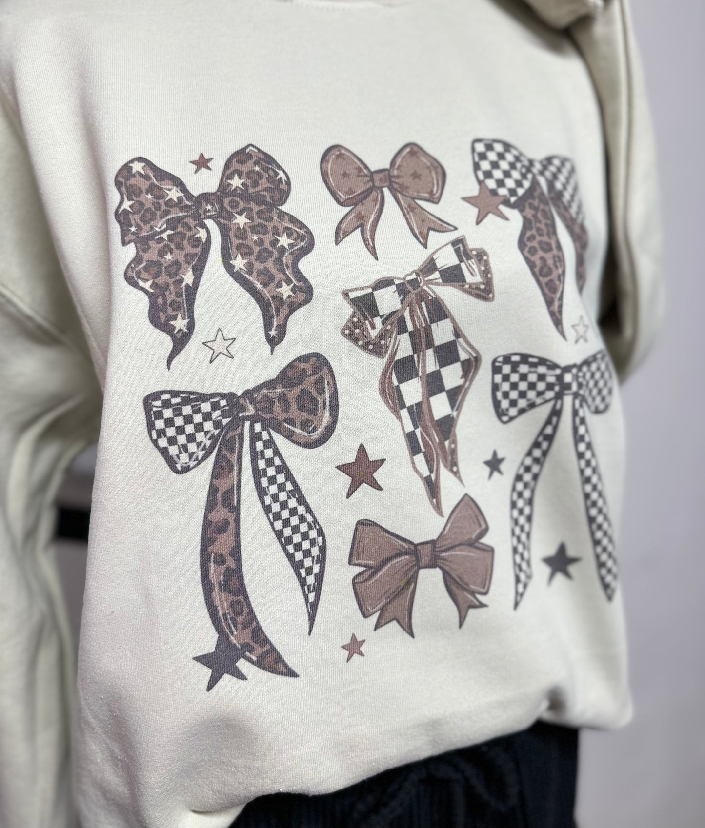 Leopard & Checkered Bows Shirt