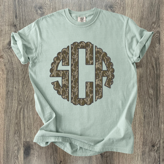 Bottomland Camo Monogram Short Sleeve