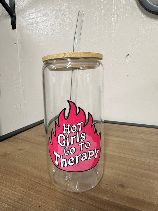 Therapy Beer Can Glass