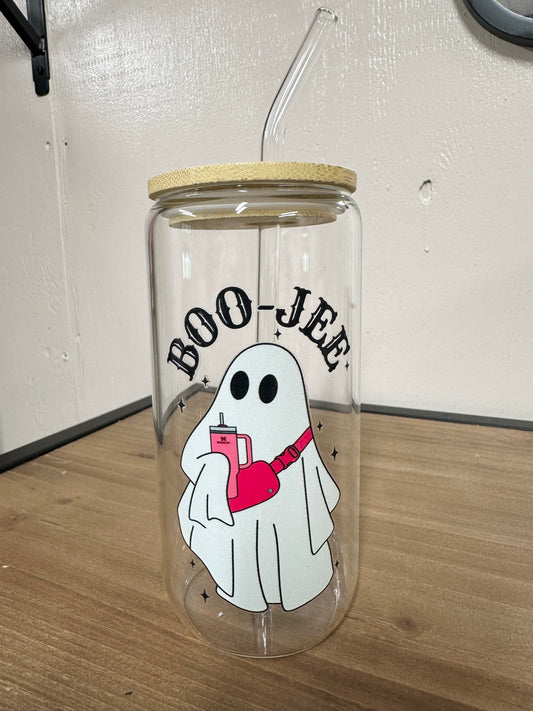 Boo-Jee Ghost Beer Can Glass