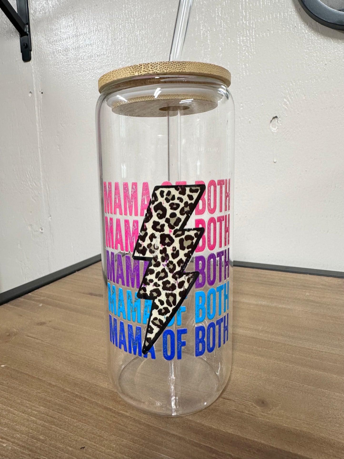 Mama of Both Beer Can Glass