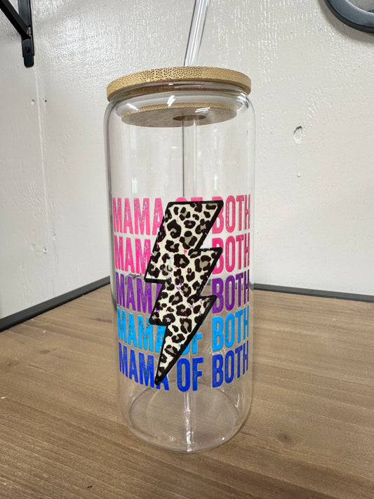 Mama of Both Beer Can Glass