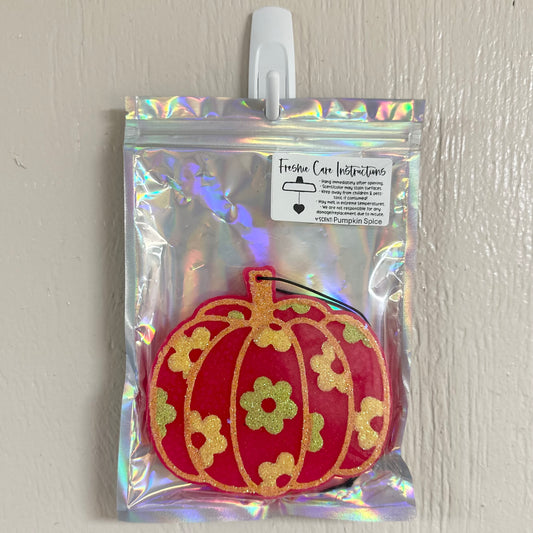 Floral Pumpkin Car Freshie