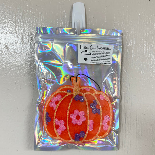 Floral Pumpkin Car Freshie