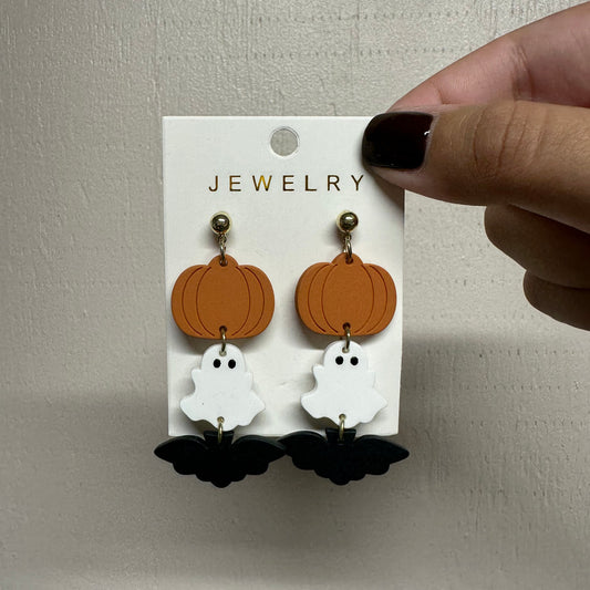 Pumpkins, Ghosts & Bats Earrings