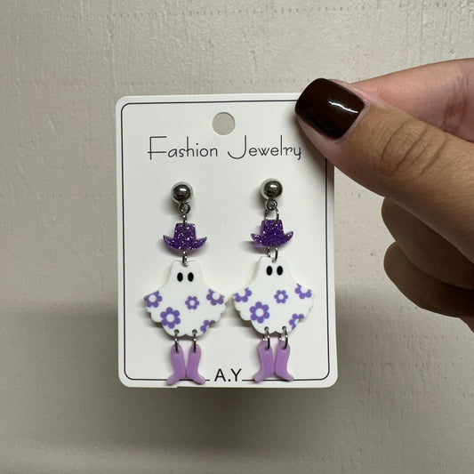 Cowgirl Ghost Earrings