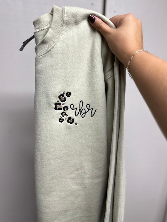 Leopard Monogram Sweatshirt