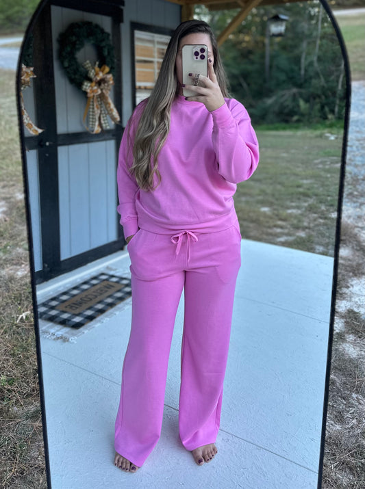 Zenana Scuba Sweatshirt & Pants Set