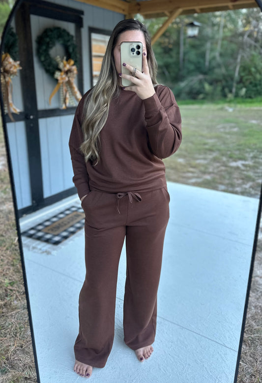 Zenana Scuba Sweatshirt & Pants Set