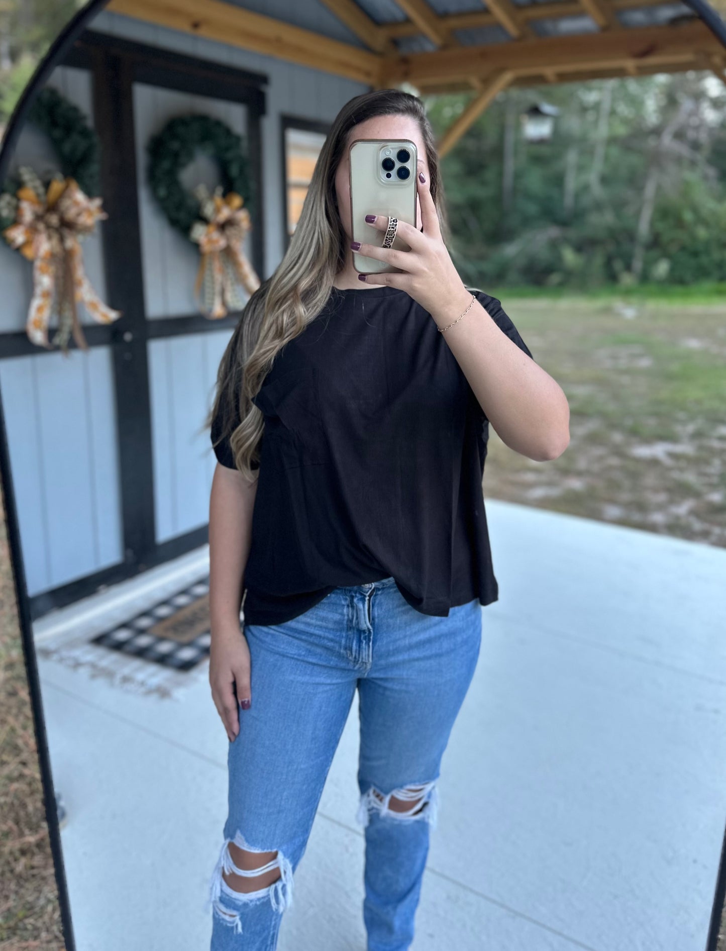 Zenana Oversized Ribbed Short Sleeve