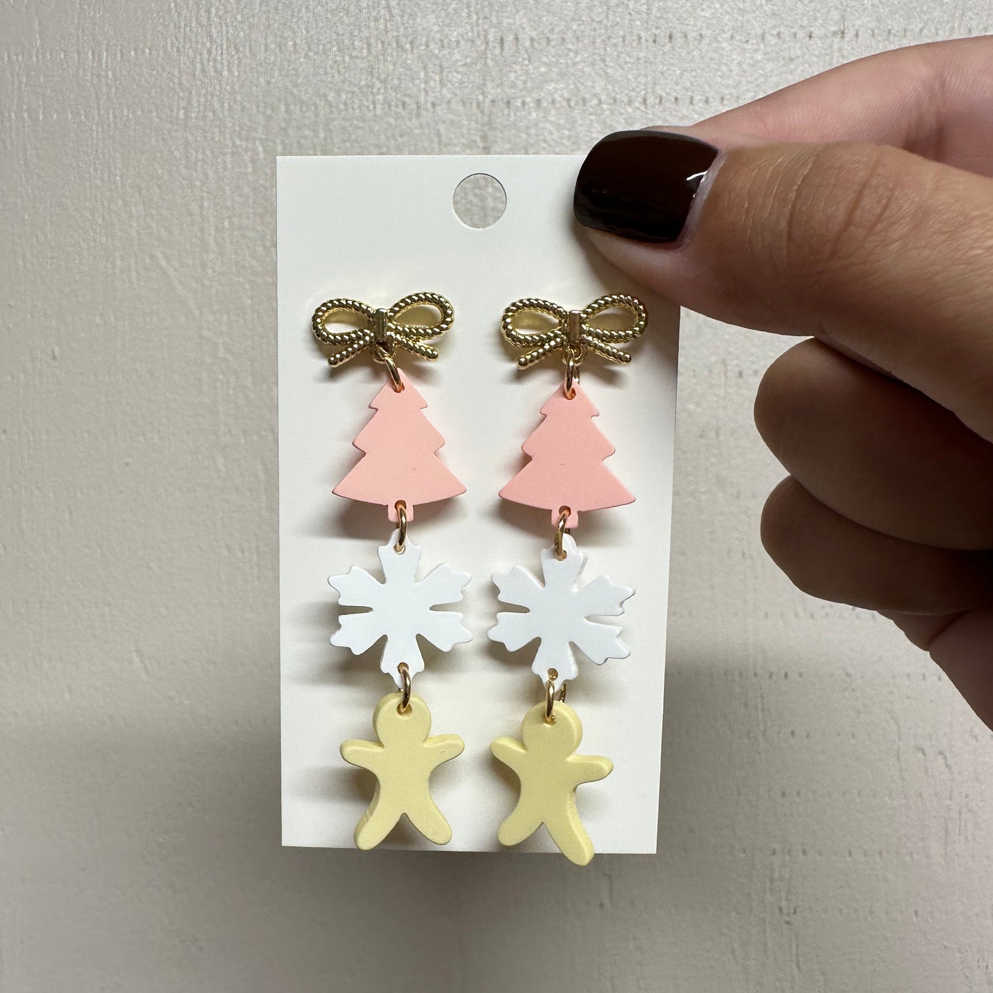 Stacked Christmas Earrings