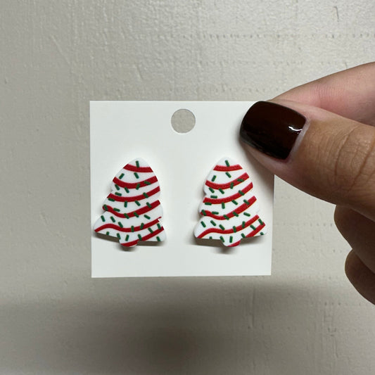 Christmas Tree Cake Earrings